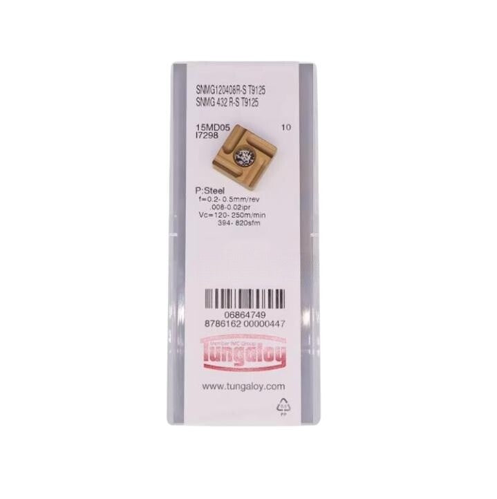 Box/10Pcs Square CNC Slotting Blade SNMG120408R-S T9125