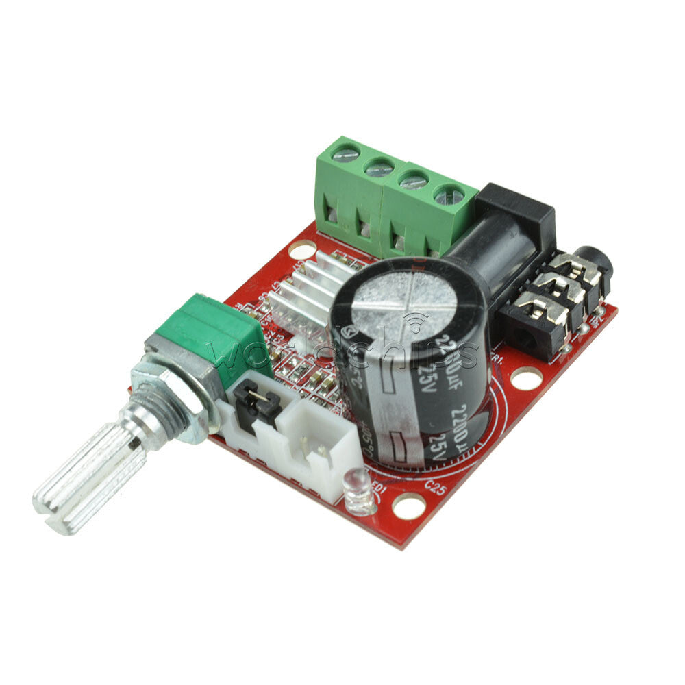 10PCS DC12V 2X10W Hi-Fi PAM8610 Audio Stereo Amplifier Board Dual D Class Module