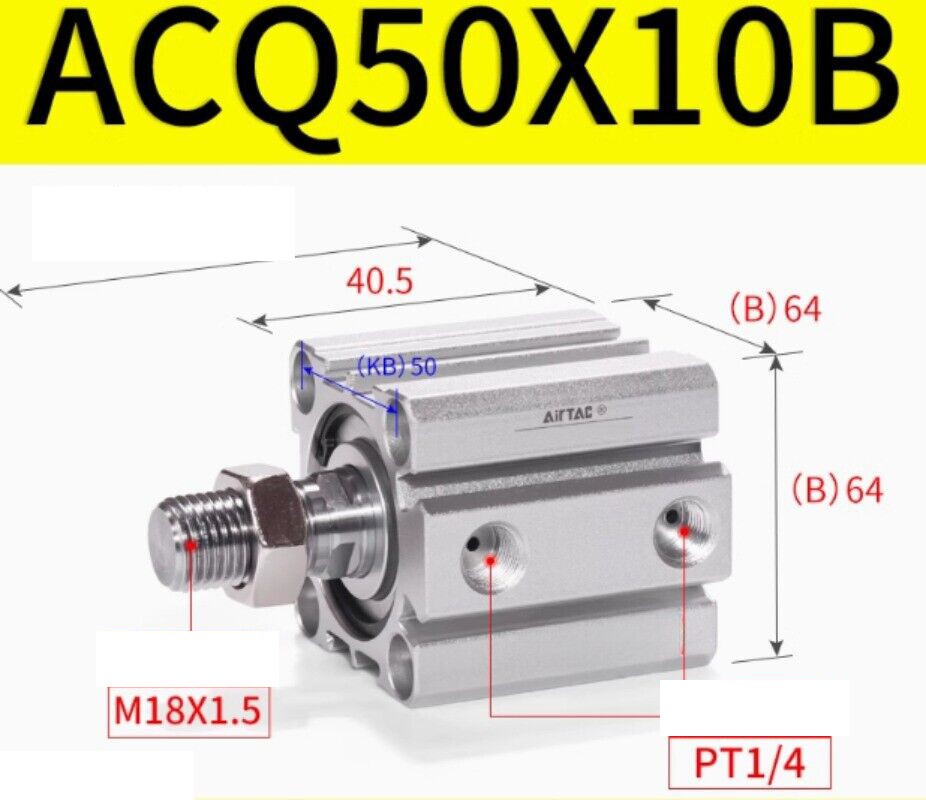 1 PC For AirTAC ACQ50X5B ACQ50X10B ACQ50X15B ACQ50X20B ACQ50X25B Cylinder