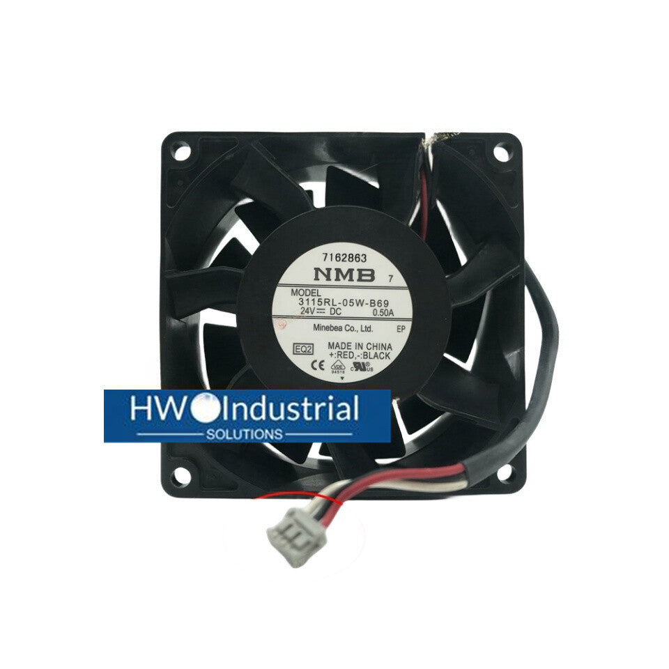 NMB 3-wire 3115RL-05W-B69 24V 0.50A 8CM 8038 Inverter Cooling Fan