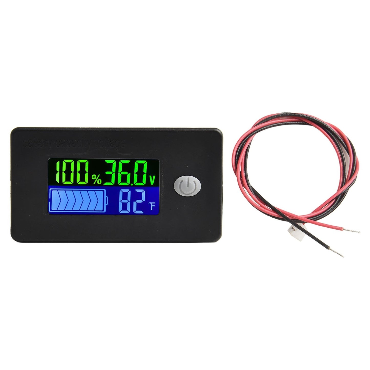 Battery Capacity Tester with Temperature Gauge for Cars and Marine Applications