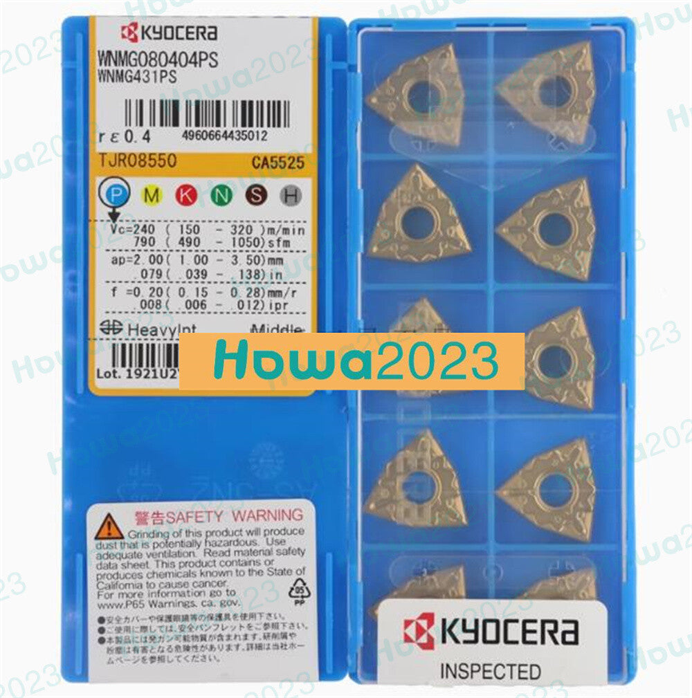 10Pcs/box Kyocera WNMG080404PS CA5525 WNMG431PS Turning Blade Carbide Inserts