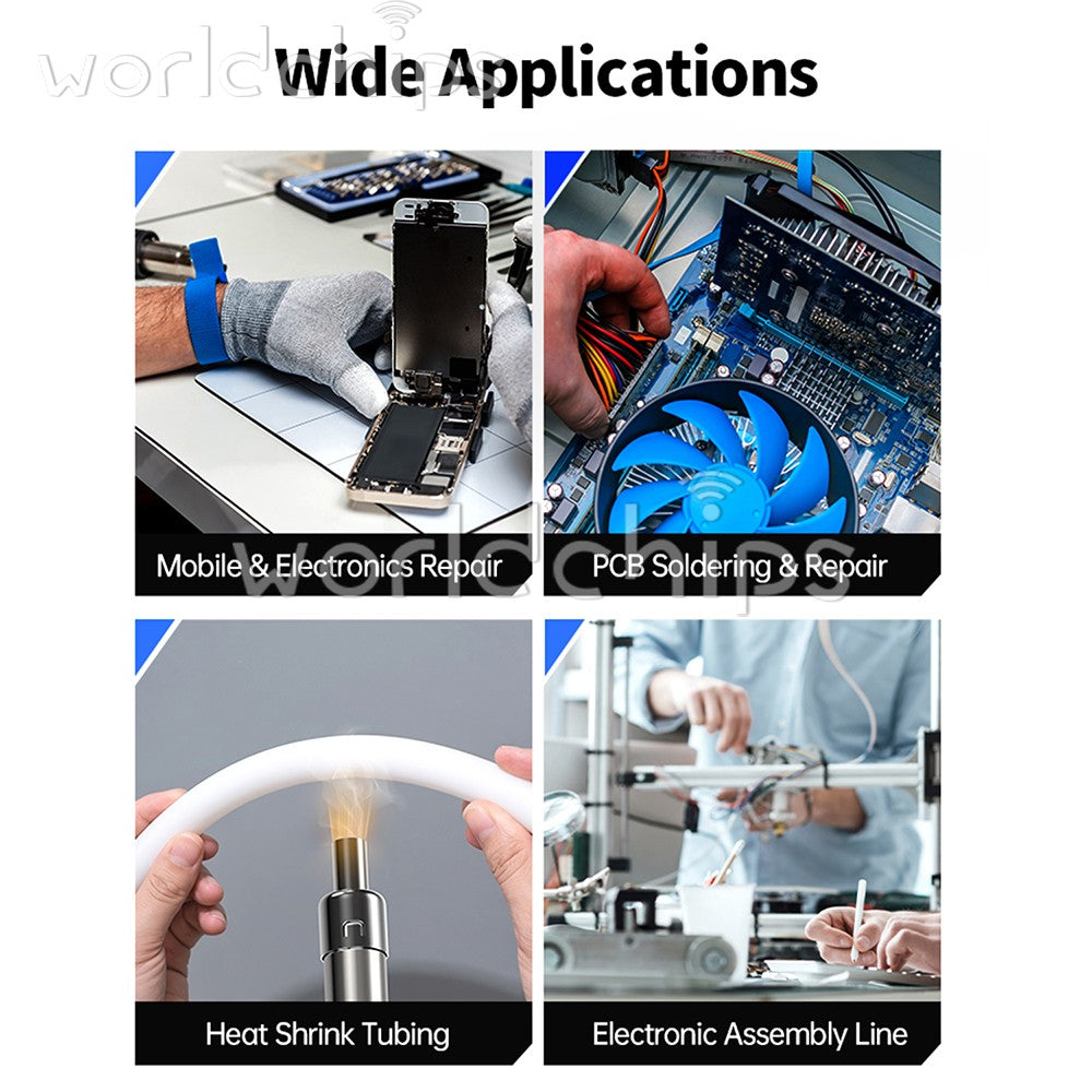 FNIRSI SAG-55 Handheld Portable Hot Air Gun 550W High-Power 20-Gear LCD Display