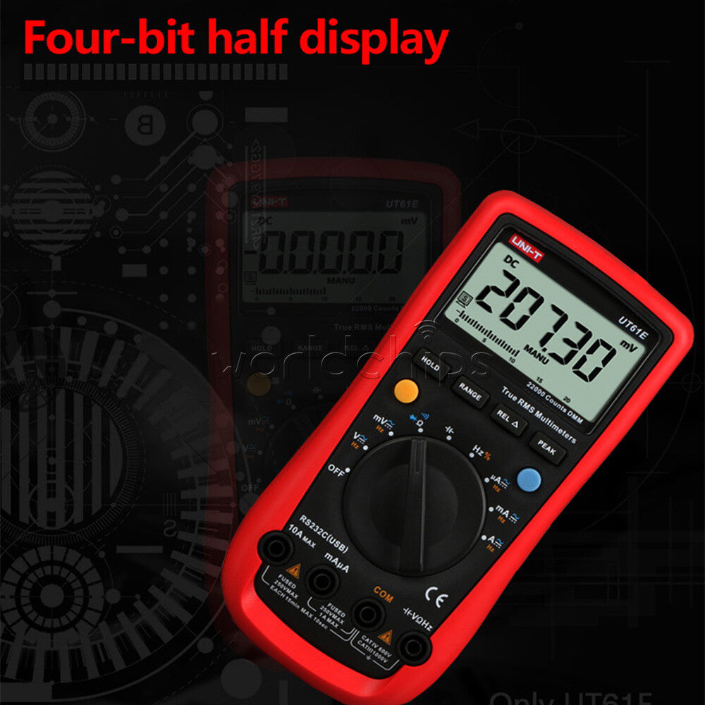 UT61E Digital LCD Multimeter High-precision Universal AC DC Meter Flameproof