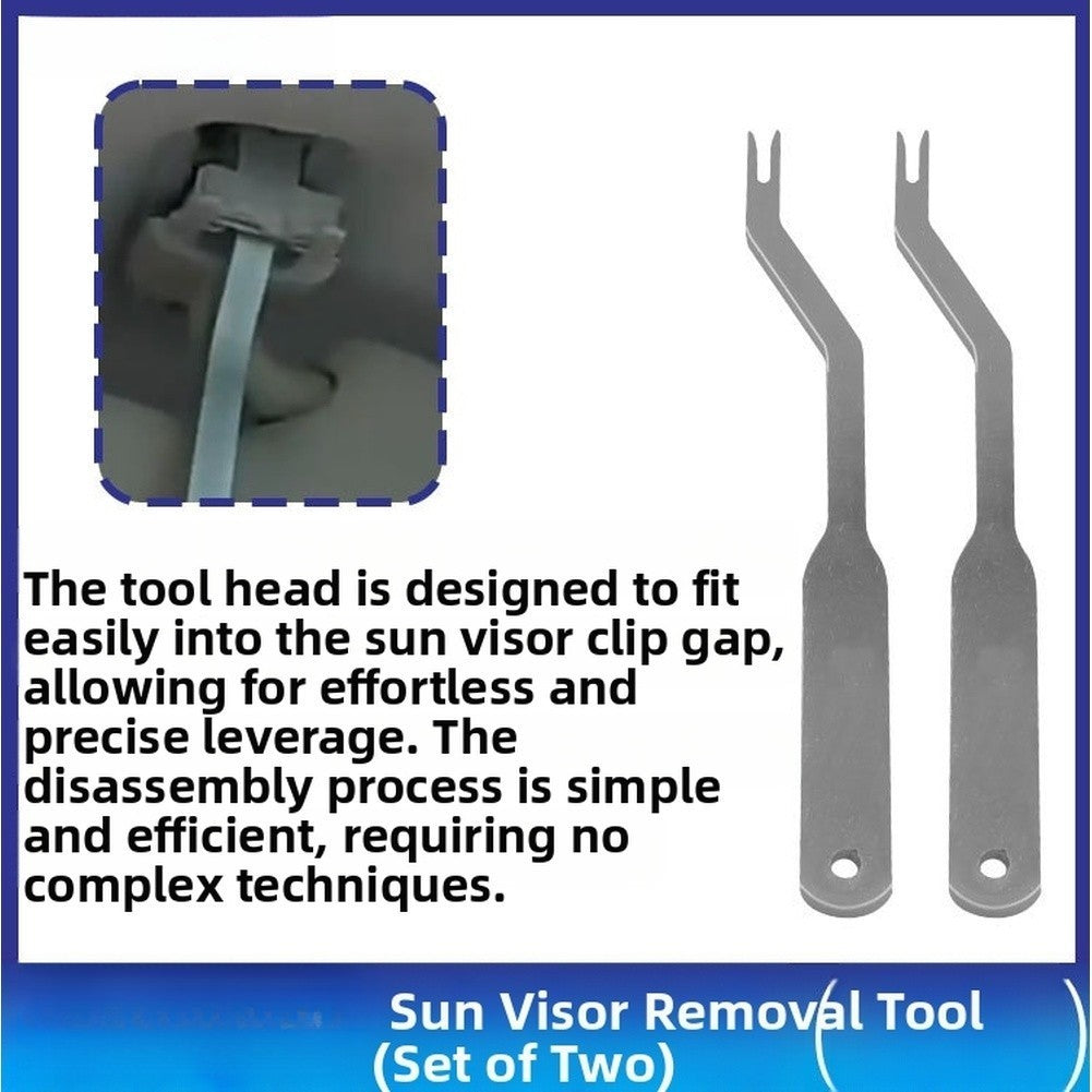 Stainless Steel Tool for Removing Sun Visor Clips in For Car Interiors