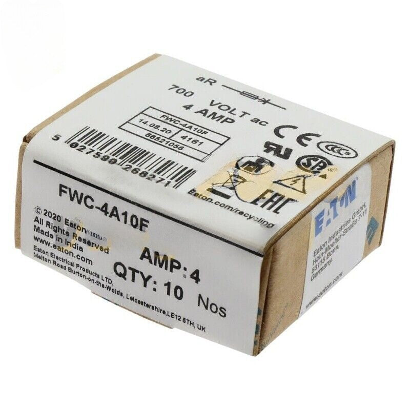 10PCS For Eaton Bussmann FWC-4A10F FWC4A10F 4A 700V 10 x 38 mm High speed fuse