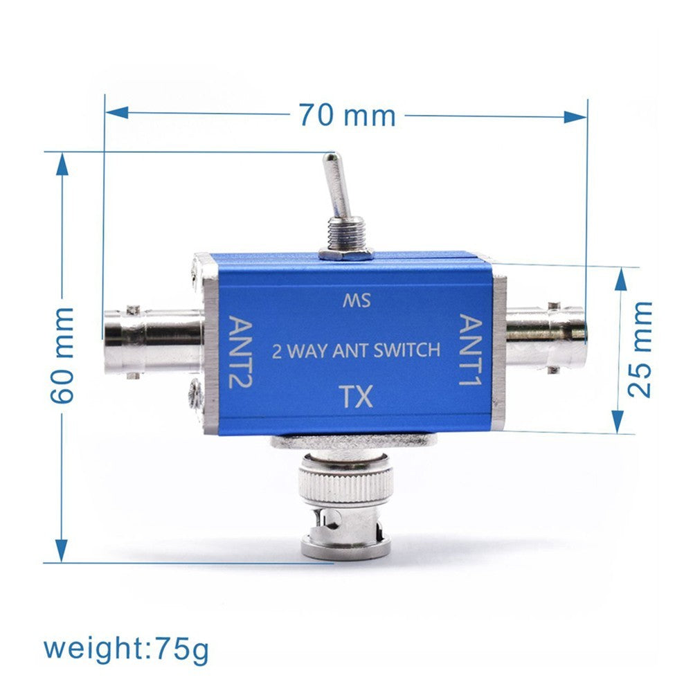 Manual Two Way Coaxial Antenna Switch High Power 100W for Radio Equipment