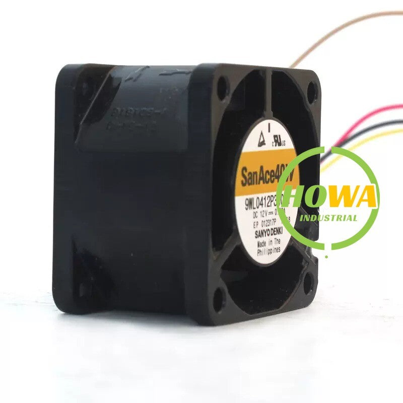 1/piece Sanyo 9WL0412P3J001 12V 0.52A 4028 4CM 4-wire Metal Frame Cooling Fan