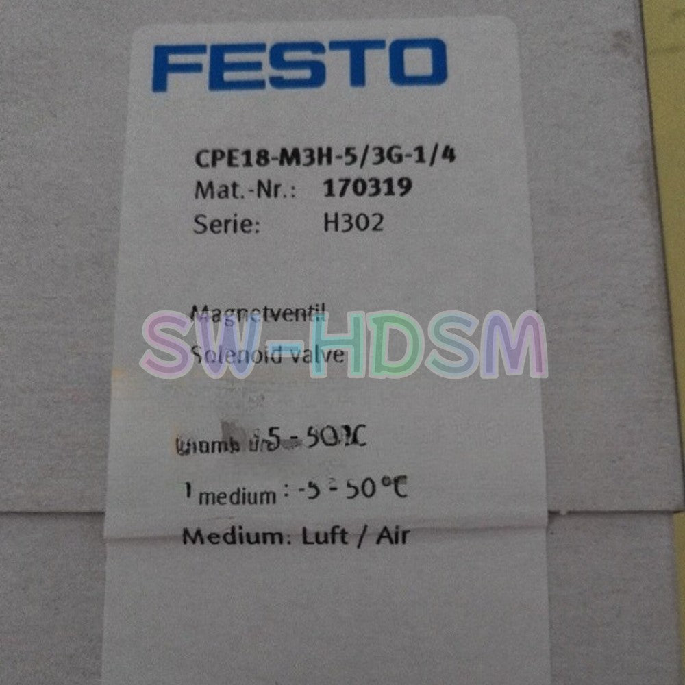 1PCS   Festo Solenoid Valve CPE18-M3H-5/3G-1/4 Freight Free