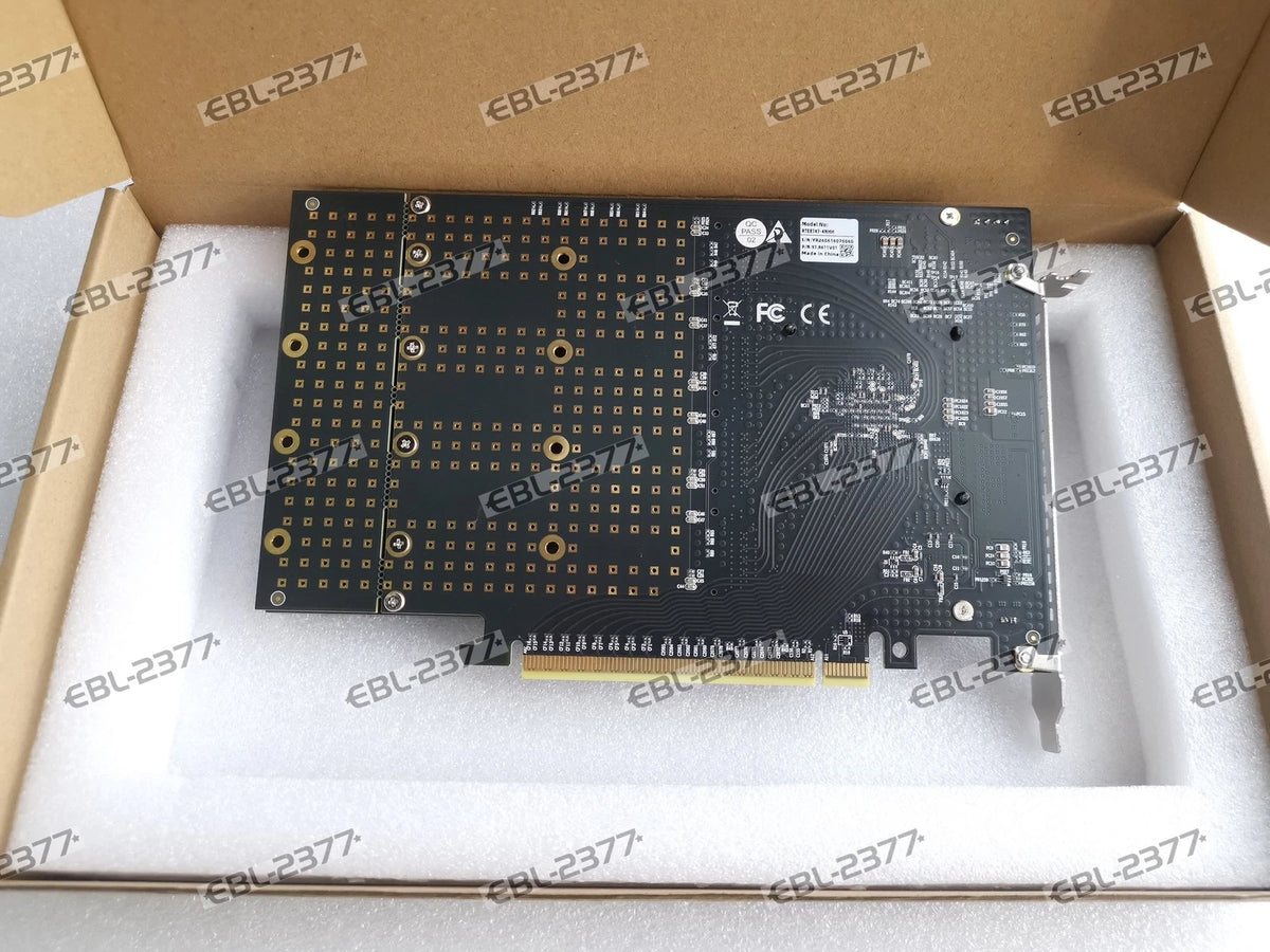 PCIe 3.0 X16 PLX8747 to 4 Port M.2 NVMe SSD Adapter Expansion Card Mkey Nvme