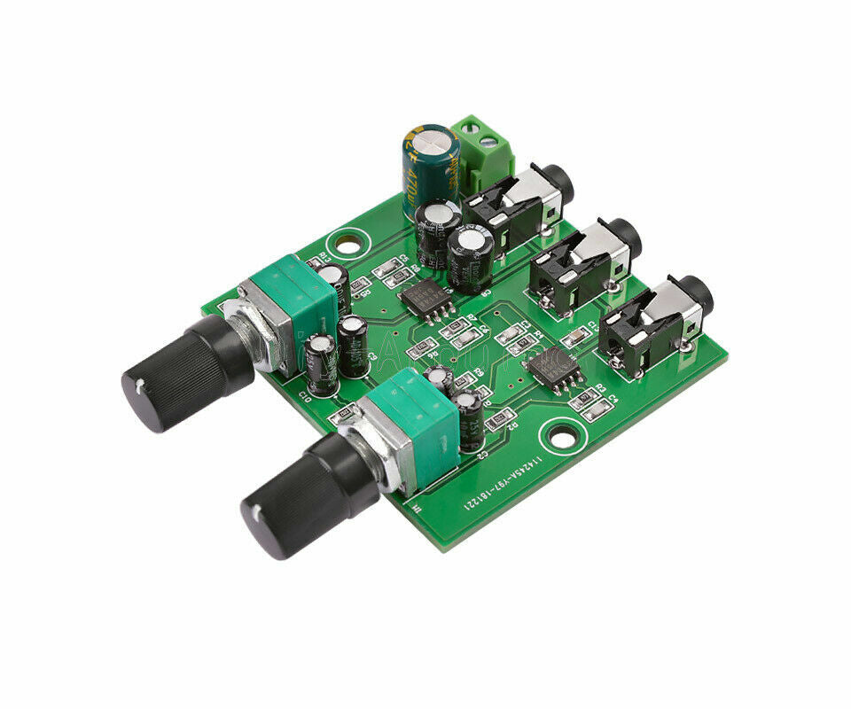 1Pcs Stereo Audio Signal Mixer Board Mix 2way 4way Input 1way Output DC 5V-12V
