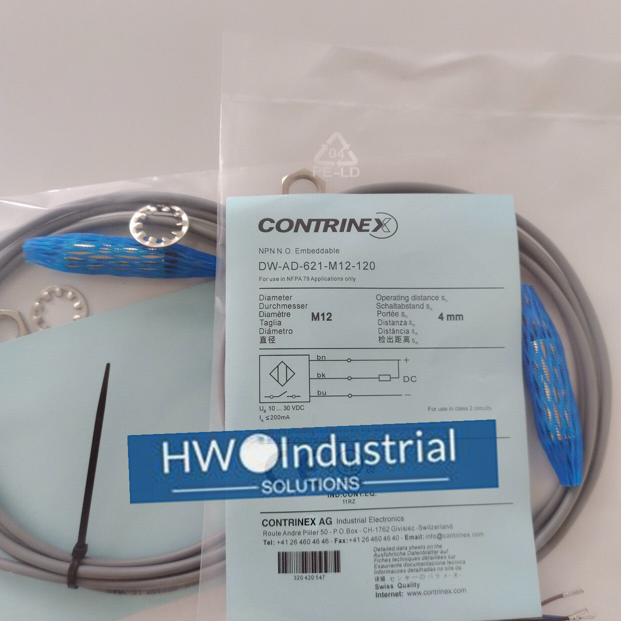 1PC DW-AD-621-M12-120 Contrinex Proximity Switch Sensor
