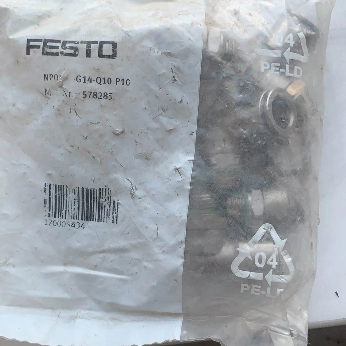 10PCS  FESTO NPQH-L-G14-Q10-P10 578285 joint fast Ship #YP1 #P
