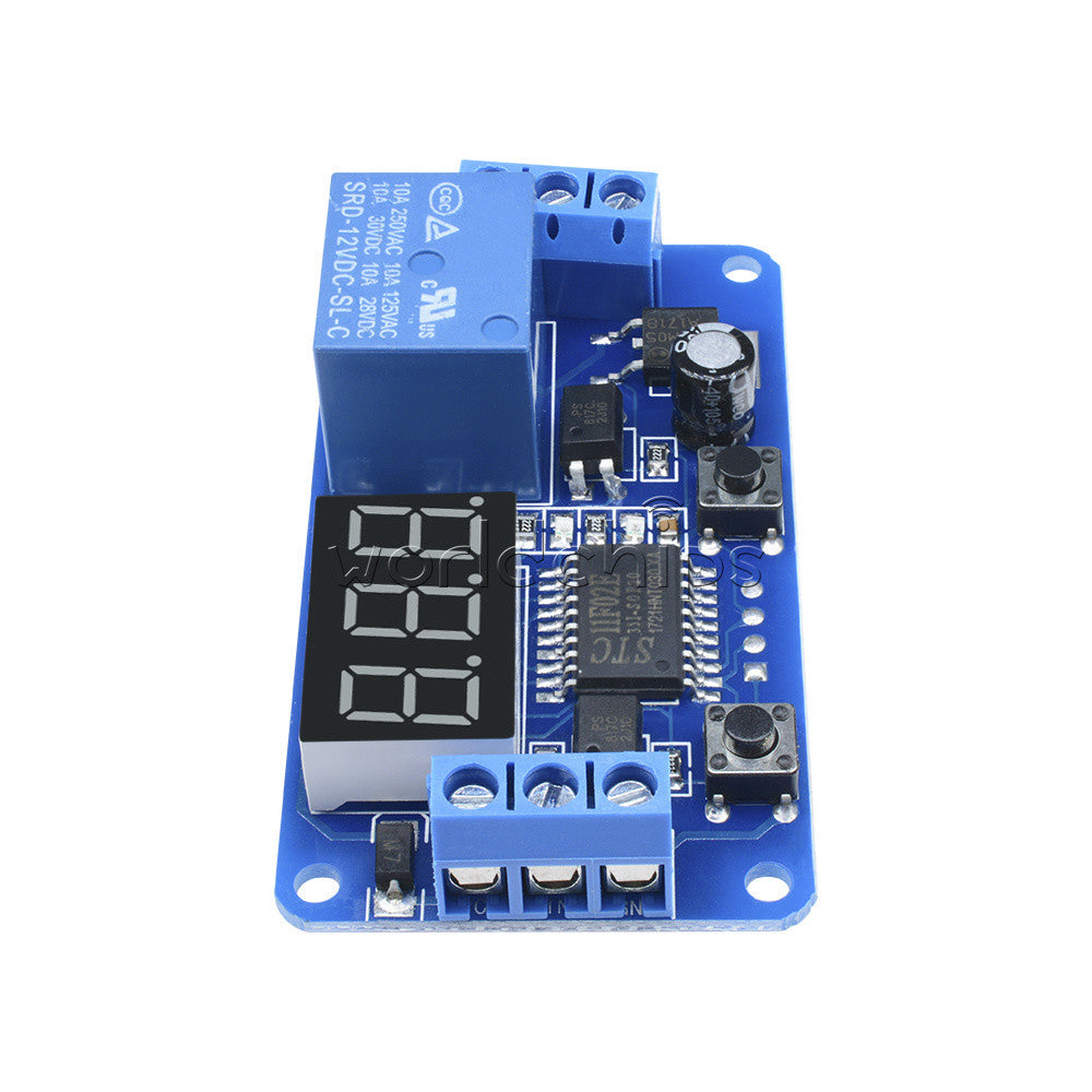 5PCS DC 12V LED Display Digital Delay Timer Control Switch Module PLC Automation