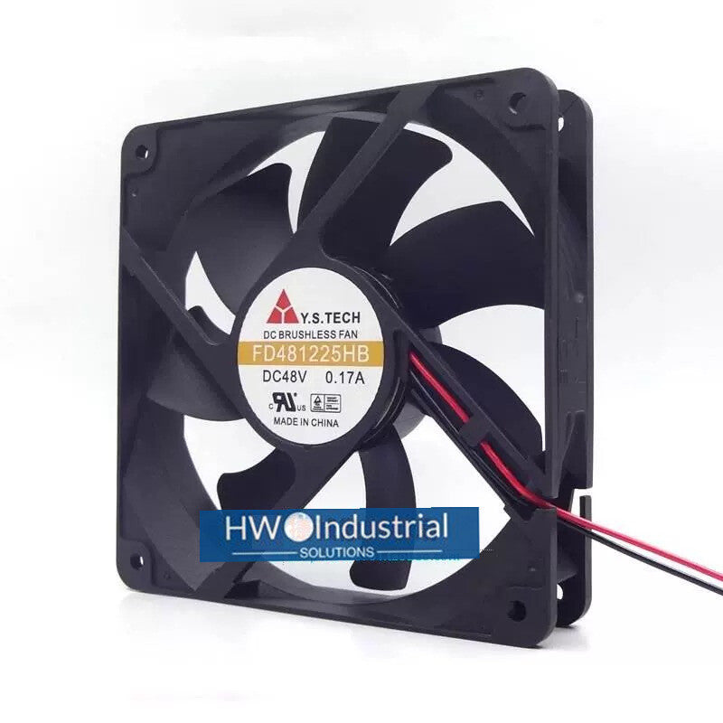 Y. S.TECH FD481225HB 3-wire 12025 12CM 48V 0.17A Dual Ball Server Cooling Fan
