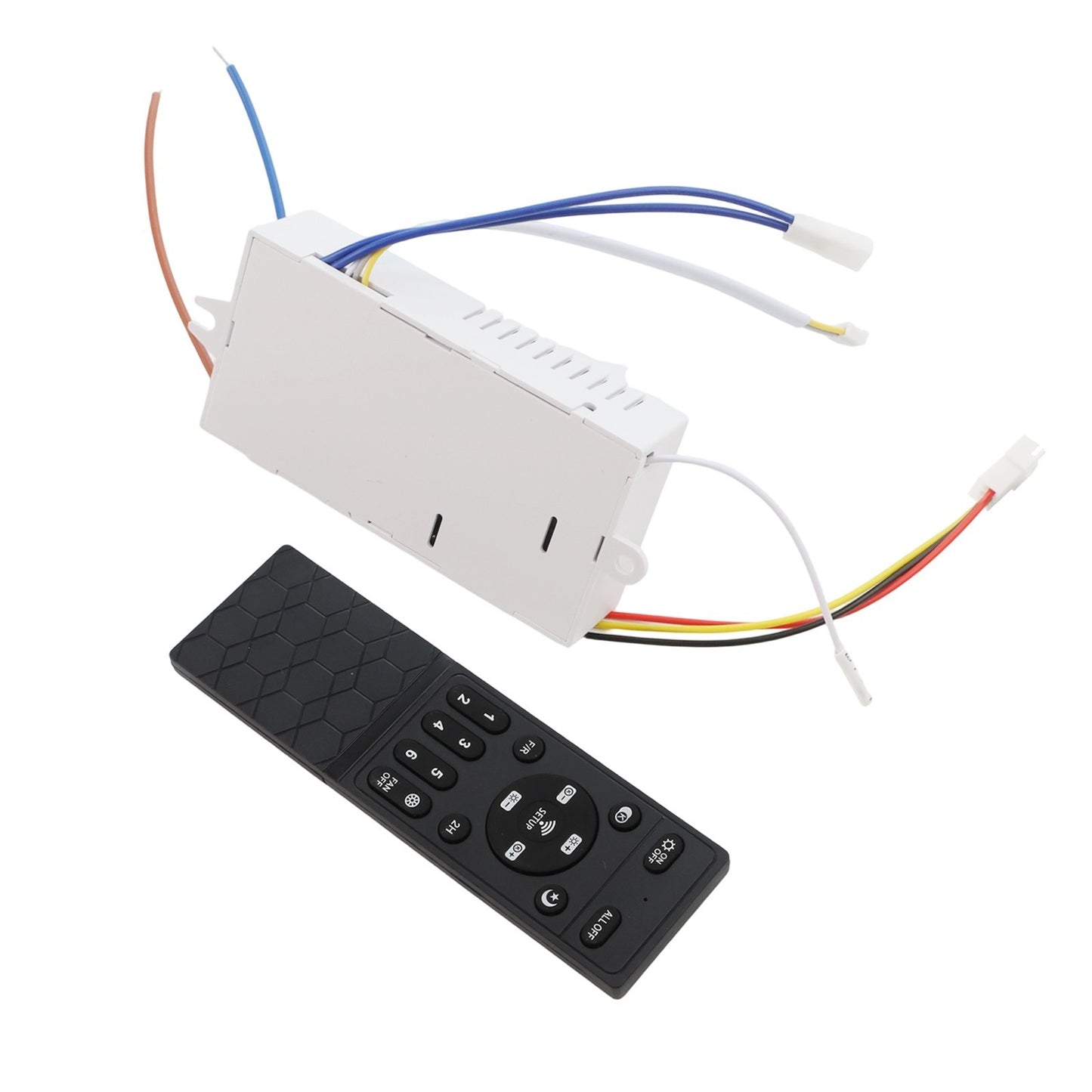 LED Ceiling Fan Remote Control 6 Speeds Light Adjustment Battery Monitor