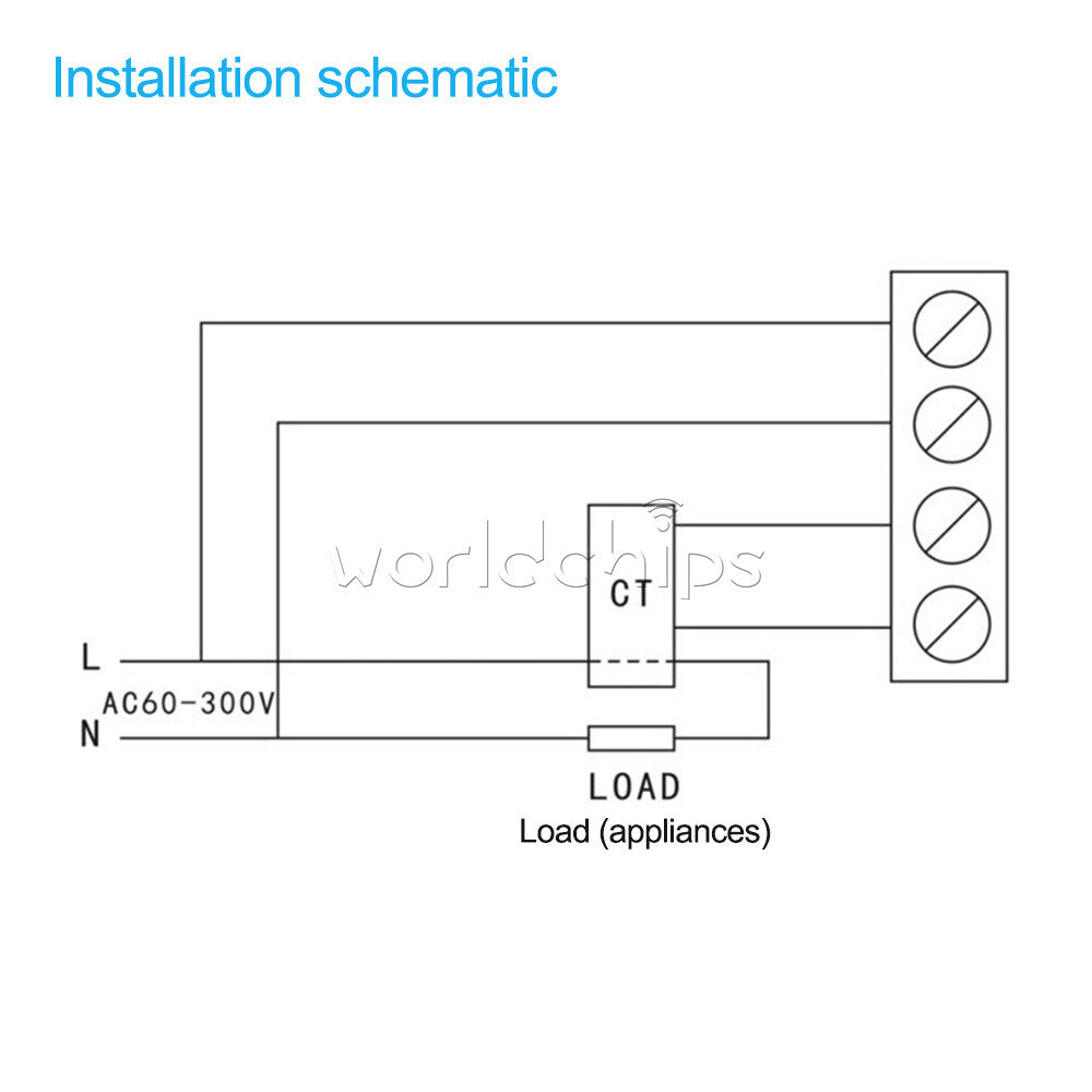 AC60-300V 20/100/200A Multifunction AC Single Phase Electric Voltmeter Ammeter