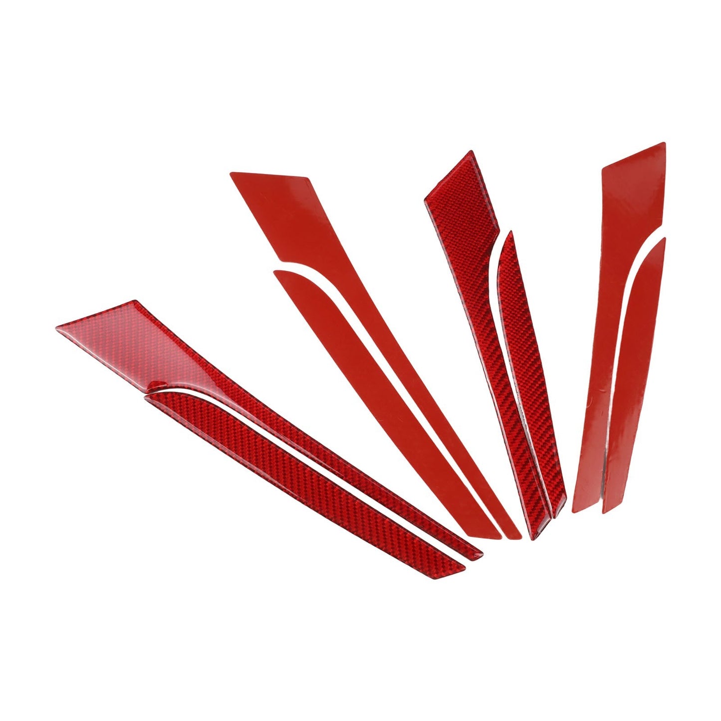 For Mazda Compatible Easy Install Inner Trim Strips in Vibrant Red Carbon Fiber