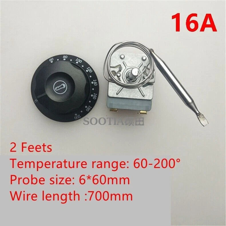 1PC Fryer temperature control switch adjustable thermostat 30-110 60-200 50-300℃