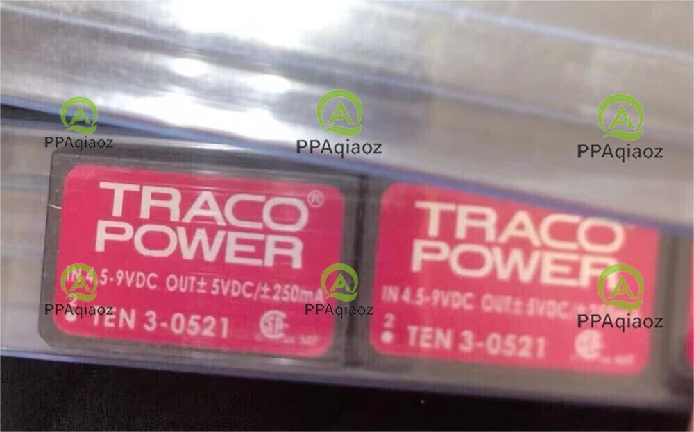 2PCS  TRACO POWER  TEN3-0521  DC DC CONVERTER +/-5V 2.5W  .