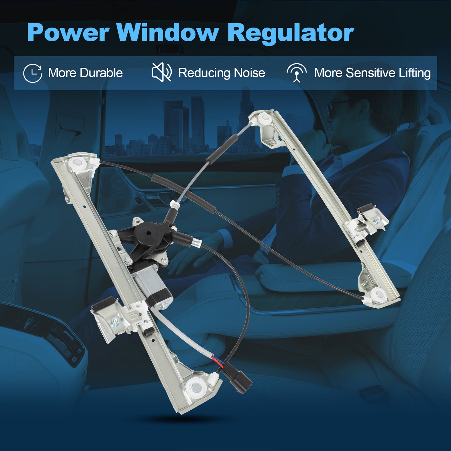 For Hummer H2 2009-2003 Front Driver Side Window Regulator & Motor Assembly