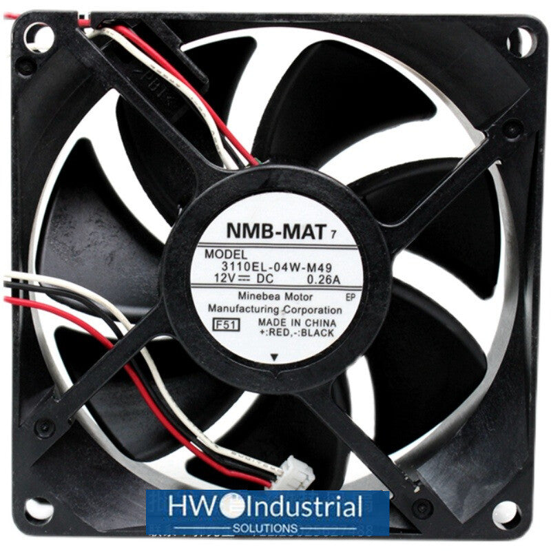 1pc  NMB 3110EL-04W-M49 12V 0.26A 8cm NEC Projector Cooling Fan 80*25CM