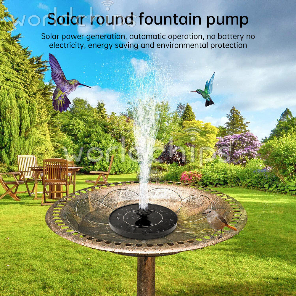 Solar Power Round Fountain Pump Upgrade 1W Solar Fountain With 4 Nozzles Kit