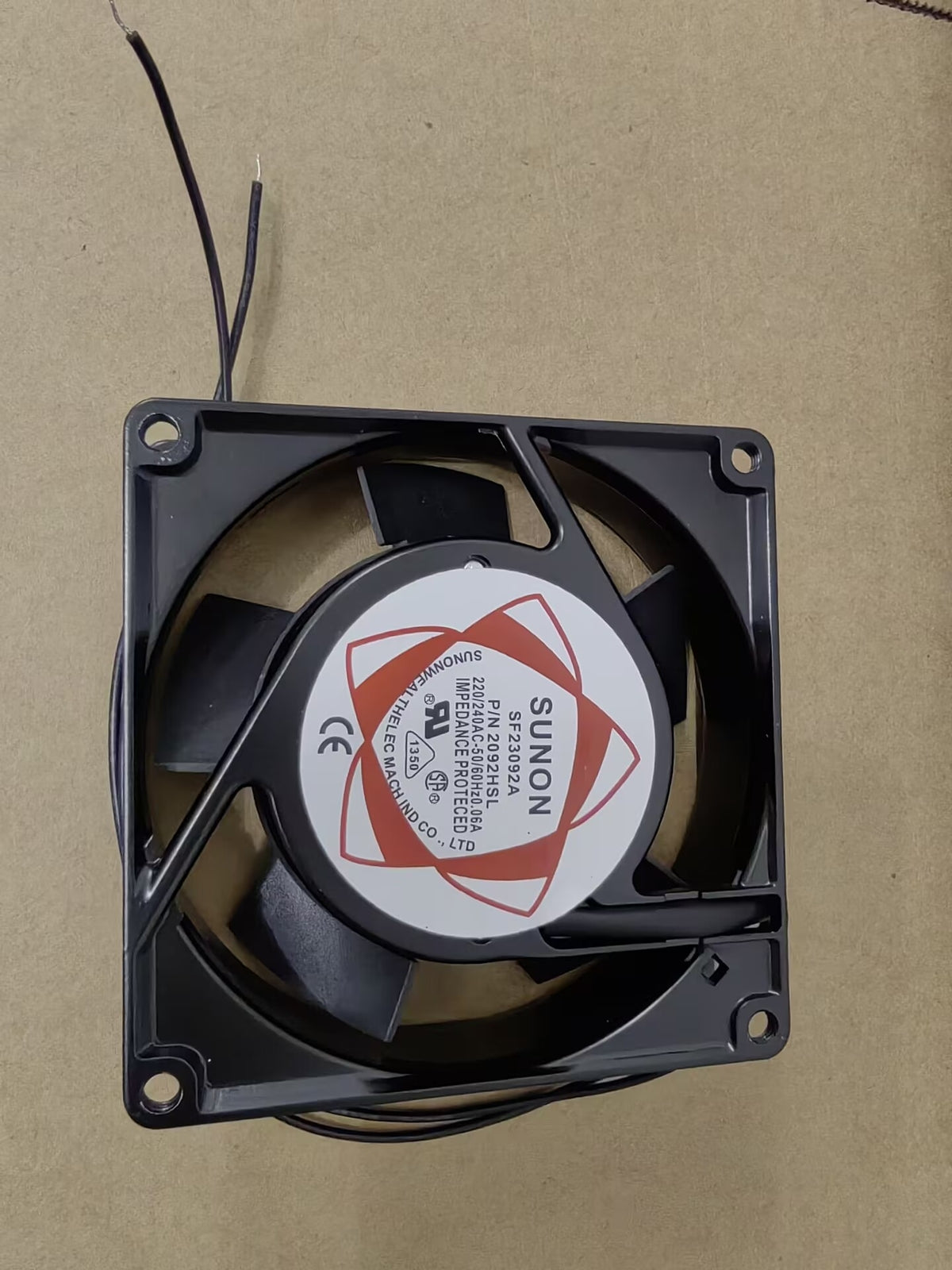 1 PCS SUNON Fan SF23092A P/N 2092HSL AC 220-240V 92*92*25mm 2 Wire fan
