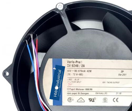 1/piece DV 6248/2A DV6248/2A 4-wire 48V  875mA 42W 17251 17cm Aluminum Frame Fan