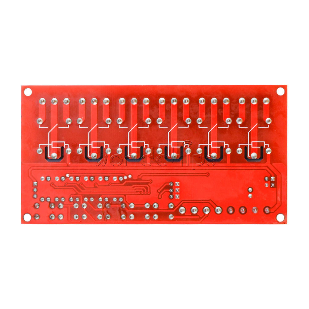 DC5/12/24V 6CH Relay Module With Optocoupler Isolation High Low Level Trigger