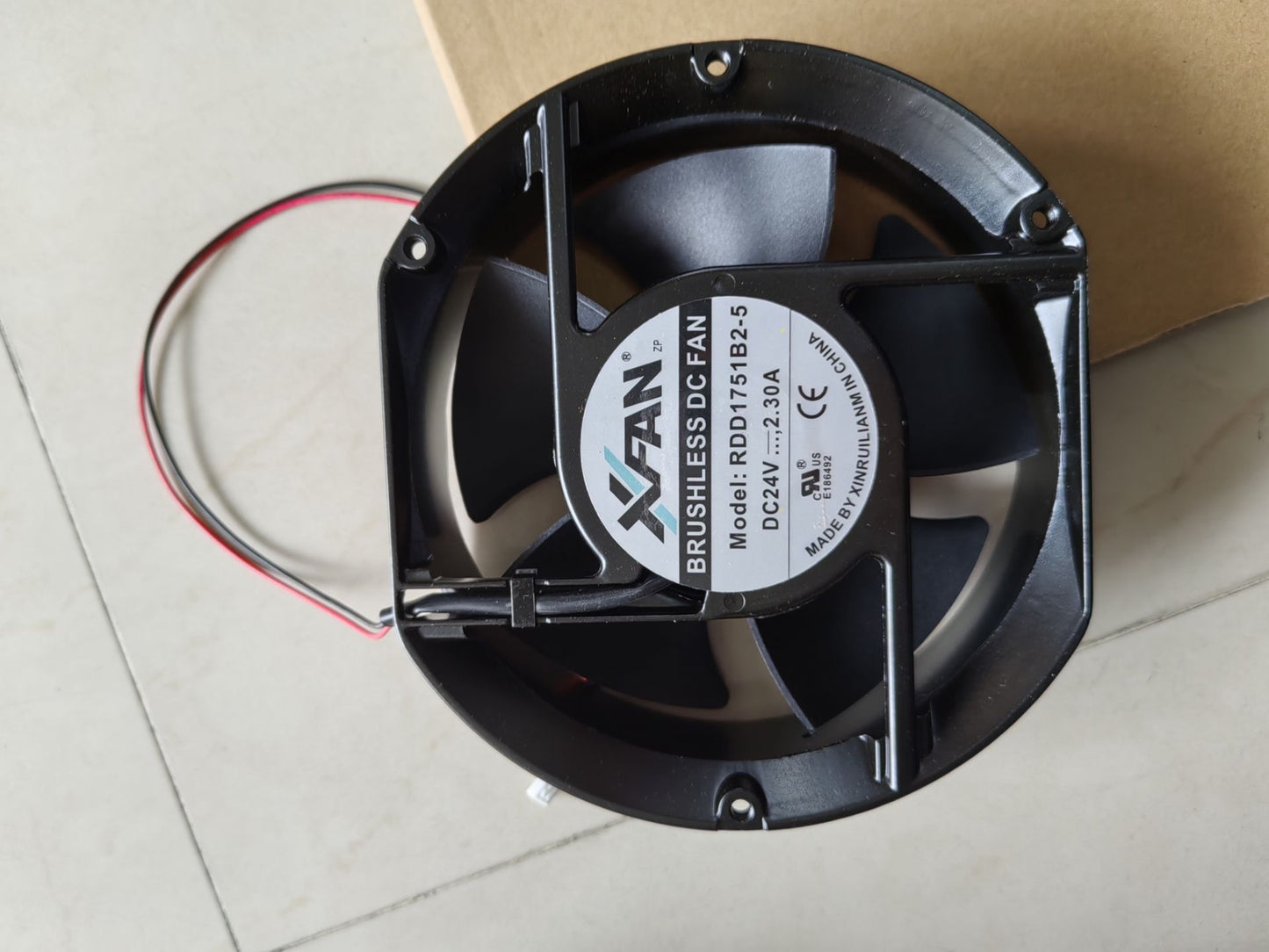 1 PCS XFAN Fan RDD1751B2-5 DC24V 2.3A 17251 17CM 2 wire Aluminum frame