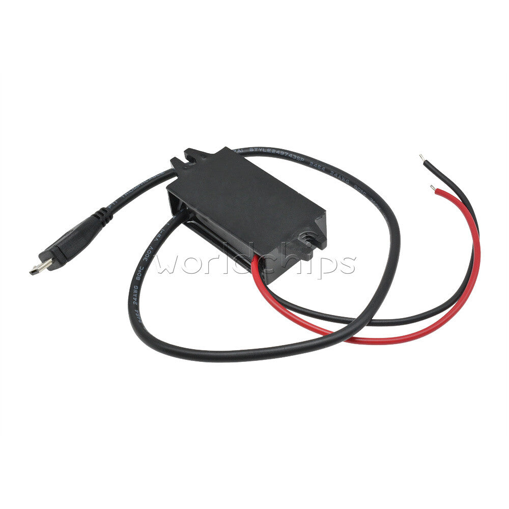10PCS DC-DC Car Charger Converter Module 12V To 5V 3A 15W with Micro USB Cable