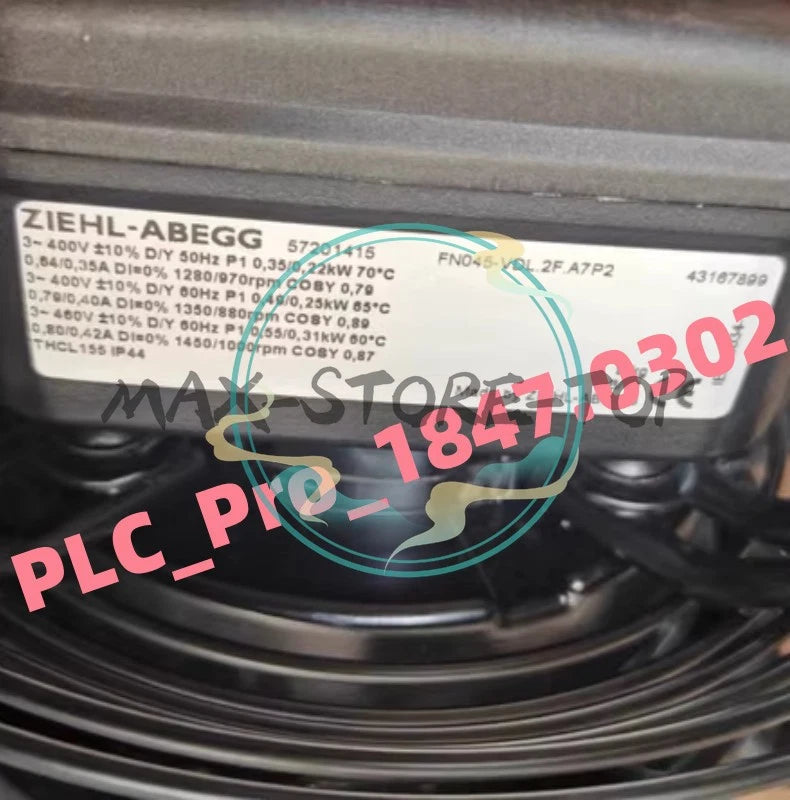 1PC ZIEHL-ABEGG FN045-VDL.2F.A7P2 Fan Axial Fan 400VAC 0.35/0.22KW Condenser Fan