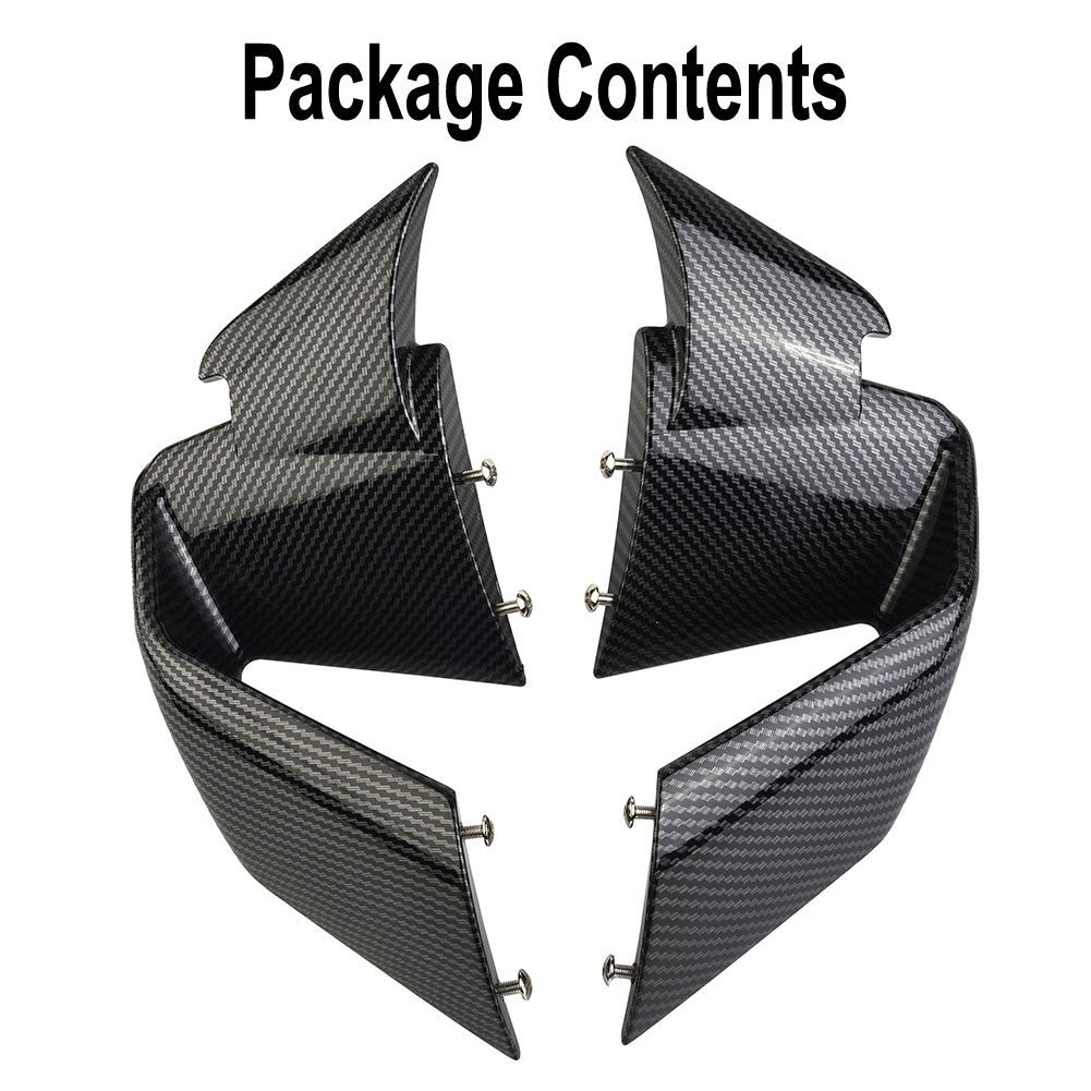 Spoilers in ABS Material for BMW S1000RR and M1000RR with Carbon Finish