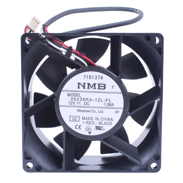 For NMB 09238RA-12L-FL 12V 1.06A large air volume 9038 three wire cooling fan