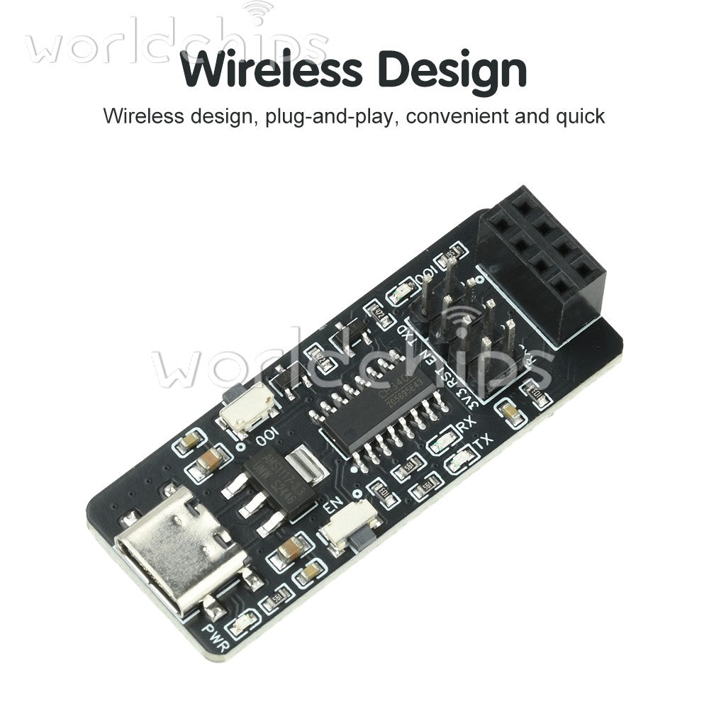 5pcs ESP-01S ESP8266 Serial WiFi Module Adapter Program Download Debugging Board