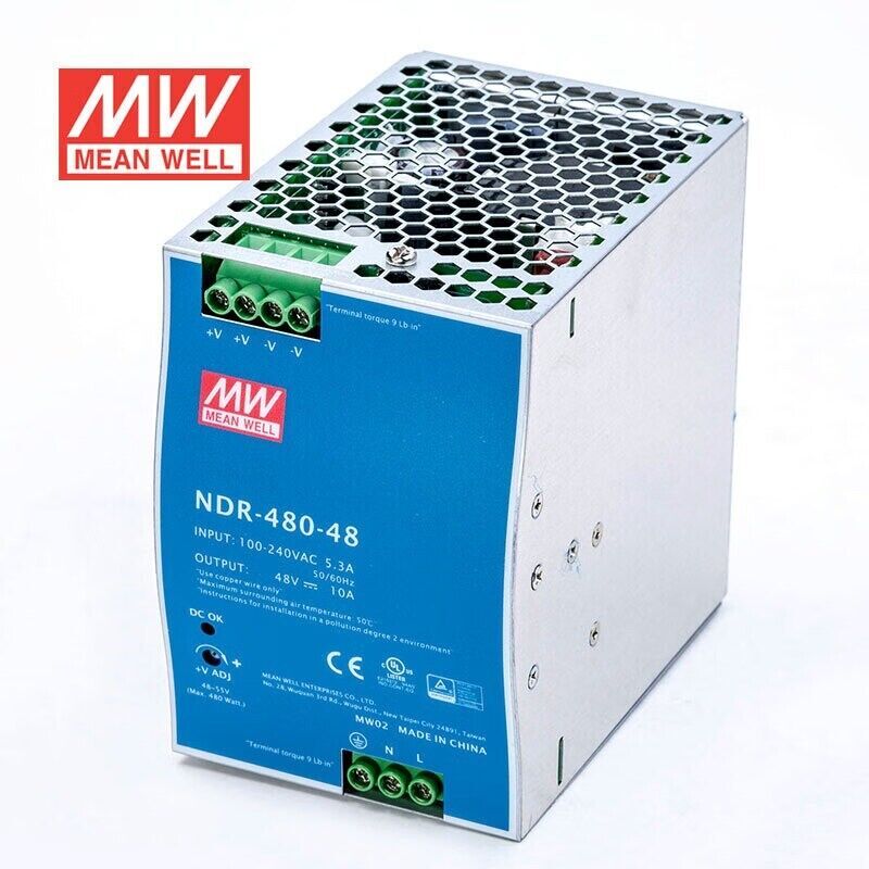 Mean Well NDR-480-48 Industrial DIN rail power supply ping