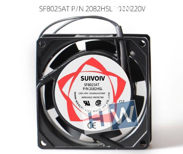 1PC SUNON SF8025AT P/N 2082HSL 220-240V 0.10A 8cm 80*25MM Axial Flow Cabinet Fan