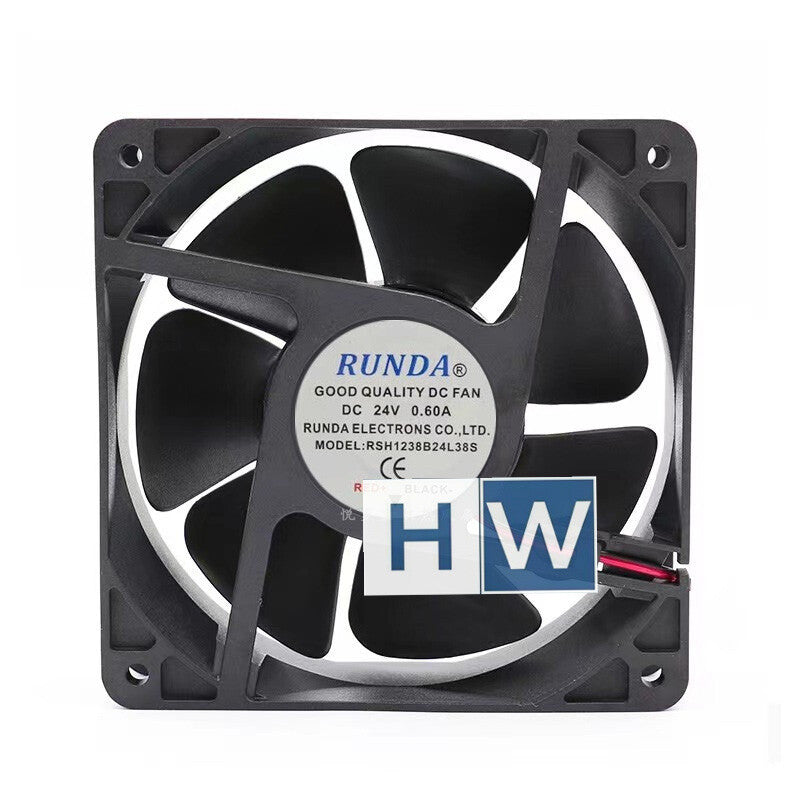 RUNDA RSH1238B24L38S 24V 0.60A 12CM 12038 High Air Flow Cooling Fan