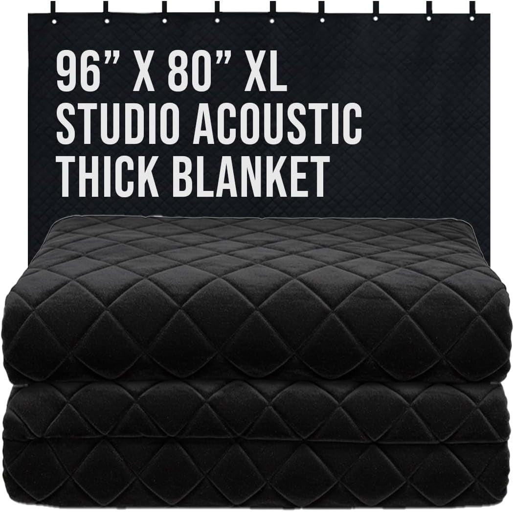 tools XL 96" X 80" Pro Studio Sound Dampening Thicker Blanket - Easy Hanging - M