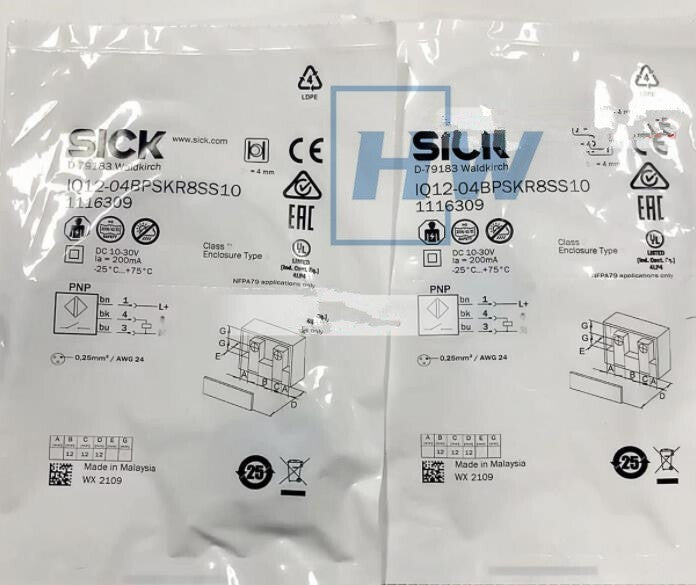 1PC  SICK 1116309 Photoelectric Proximity Switch IQ12-04BPSKR8SS10