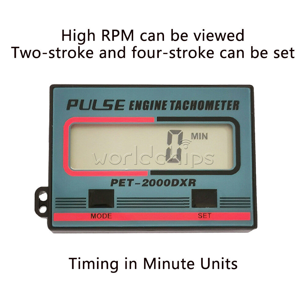 Digital 1~99999 minutes Meter Tachometer Pulse Engine Gauge Inductive RPM Timer