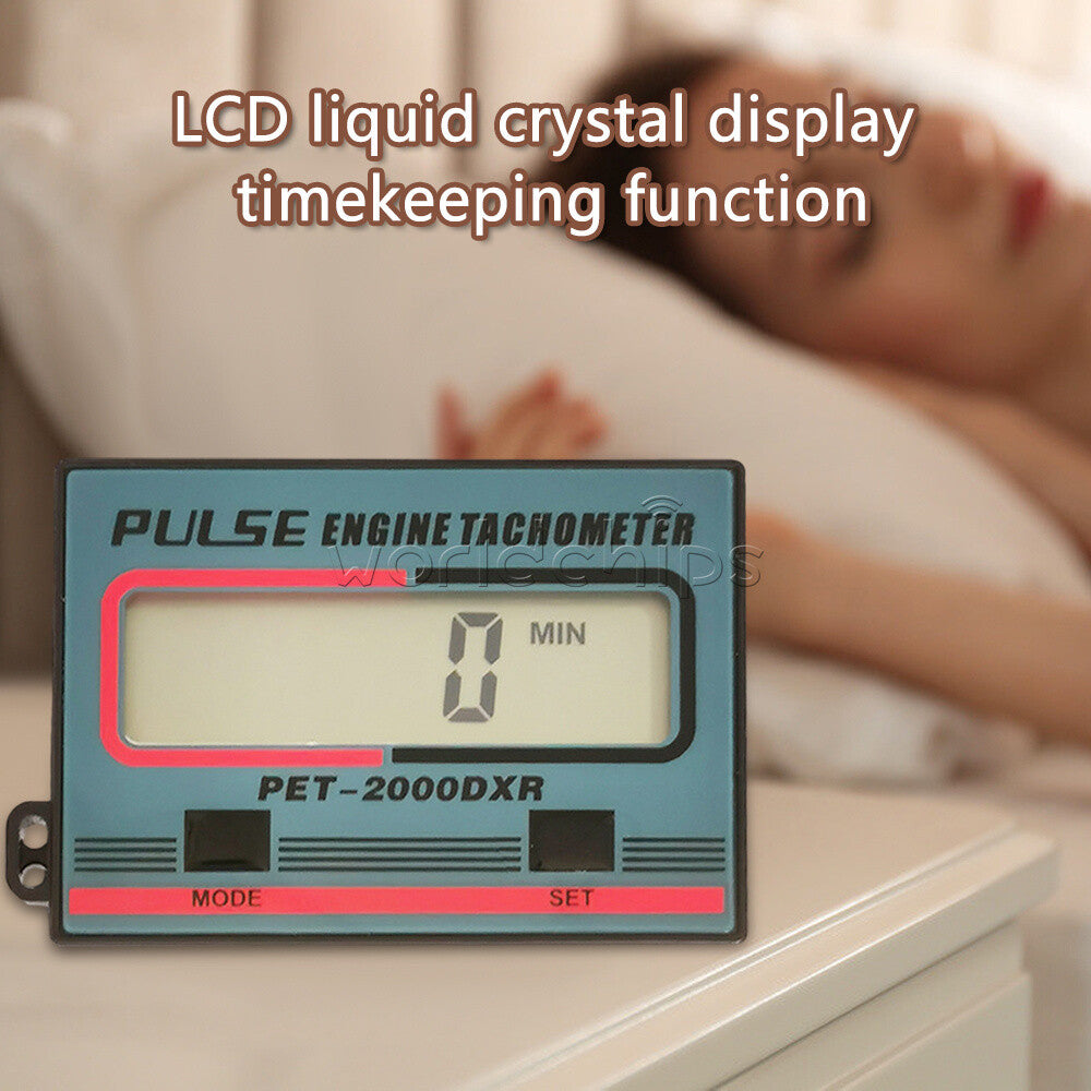 Digital 1~99999 minutes Meter Tachometer Pulse Engine Gauge Inductive RPM Timer