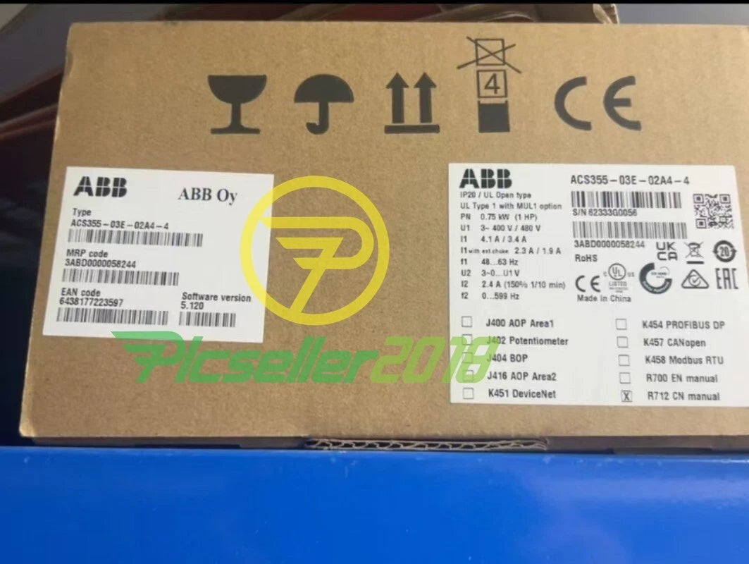 1 PC ACS355-03E-02A4-4 0.75KW  ABB Frequency Converter Fast delivery