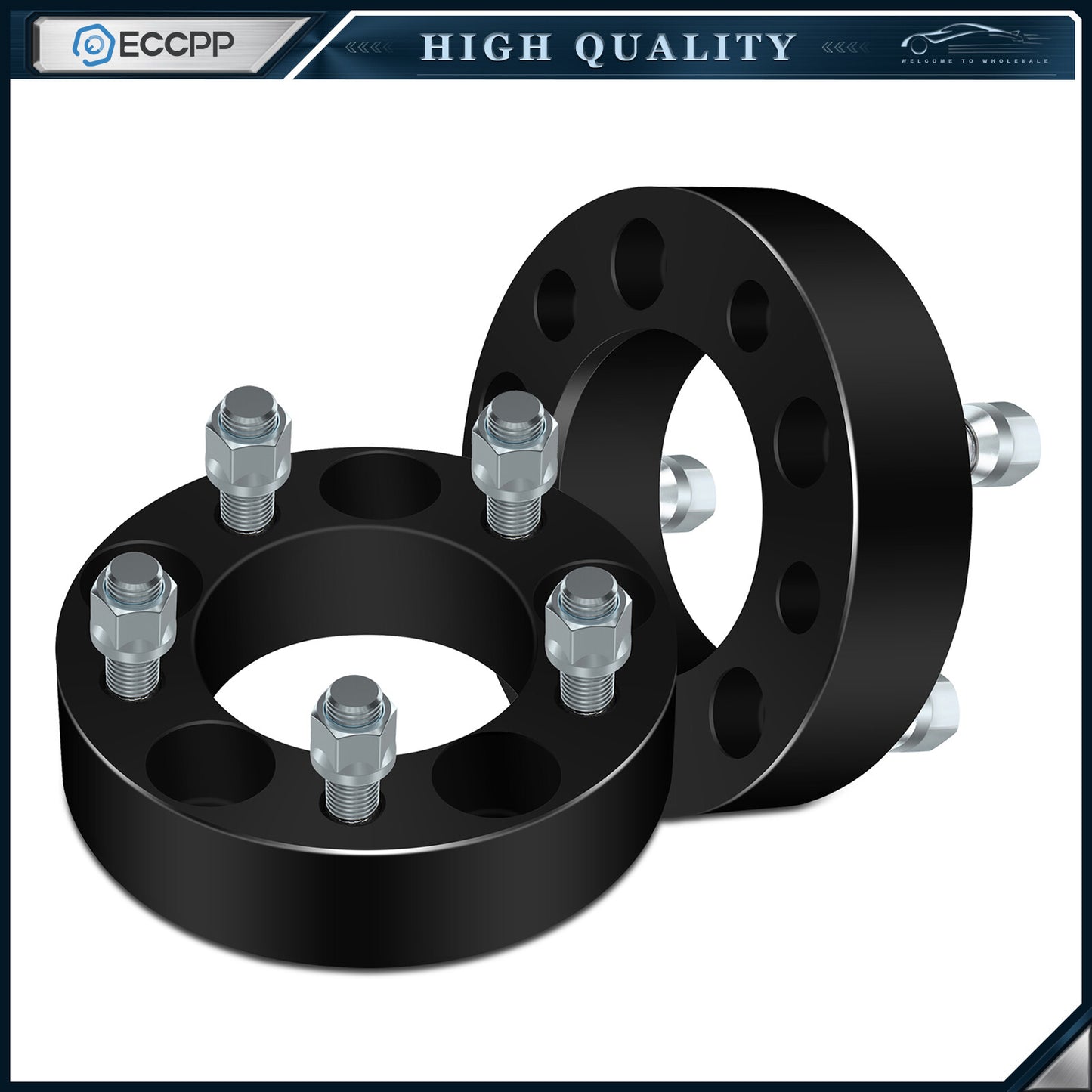 2 Pcs 1.5" 5x4.5 5x114.3 Wheel Spacers 1/2"x20 For Jeep Cherokee XJ Wrangler TJ