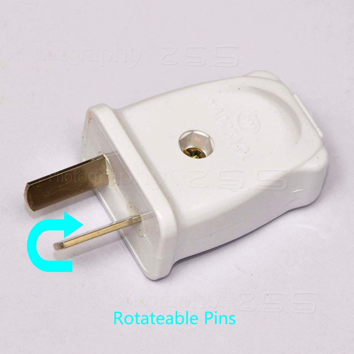 4x Adjustable 2Pin 250V/10A AU/US Plug Rewirable Power Cord Connector DIY Unit