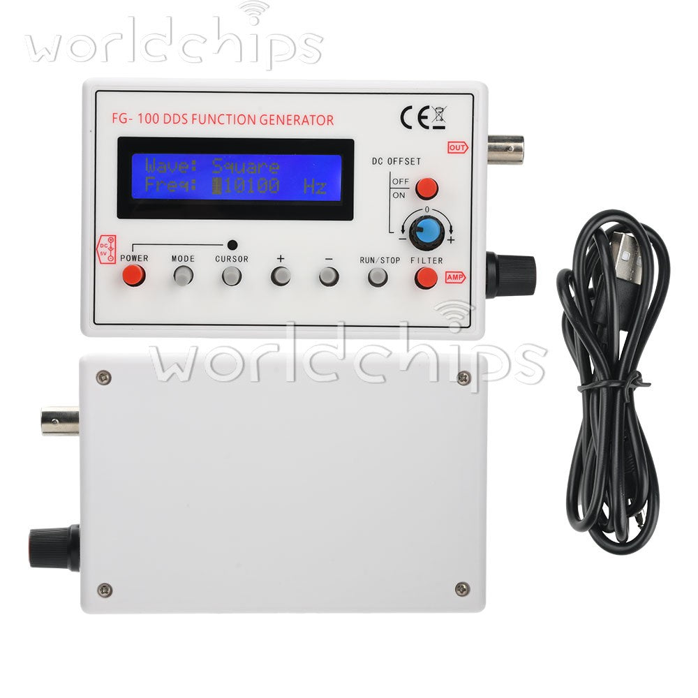 FG-100 DDS Function Signal Generator Module 1HZ-500KHz Sine + Square Wave