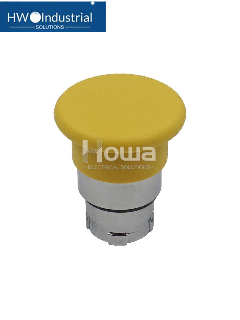 2PC Yellow Metal Self Reset Button Head ZB2-BC5C ZB2BC5C 22mm Installation