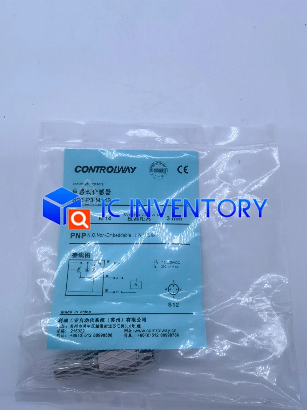 1pcs   CONTRINEX proximity switch sensor BD3-P3-M14S #P