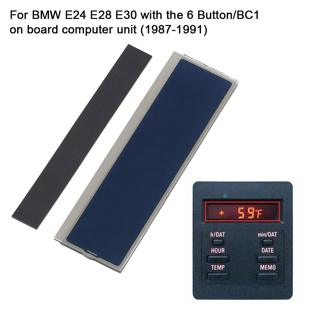Display For E24 E28 E30 6 Button Board Computer BC1 OBC 62131377803 Replace